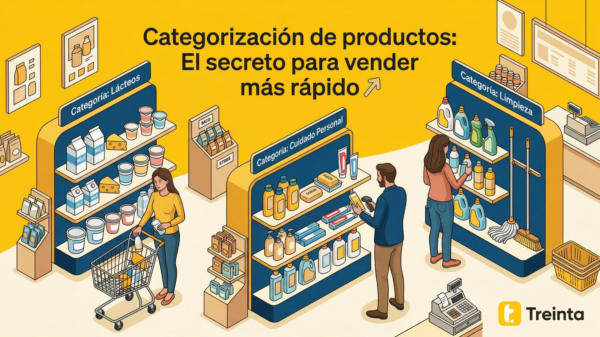 Usuario de Treinta llevando su inventario con un sistema