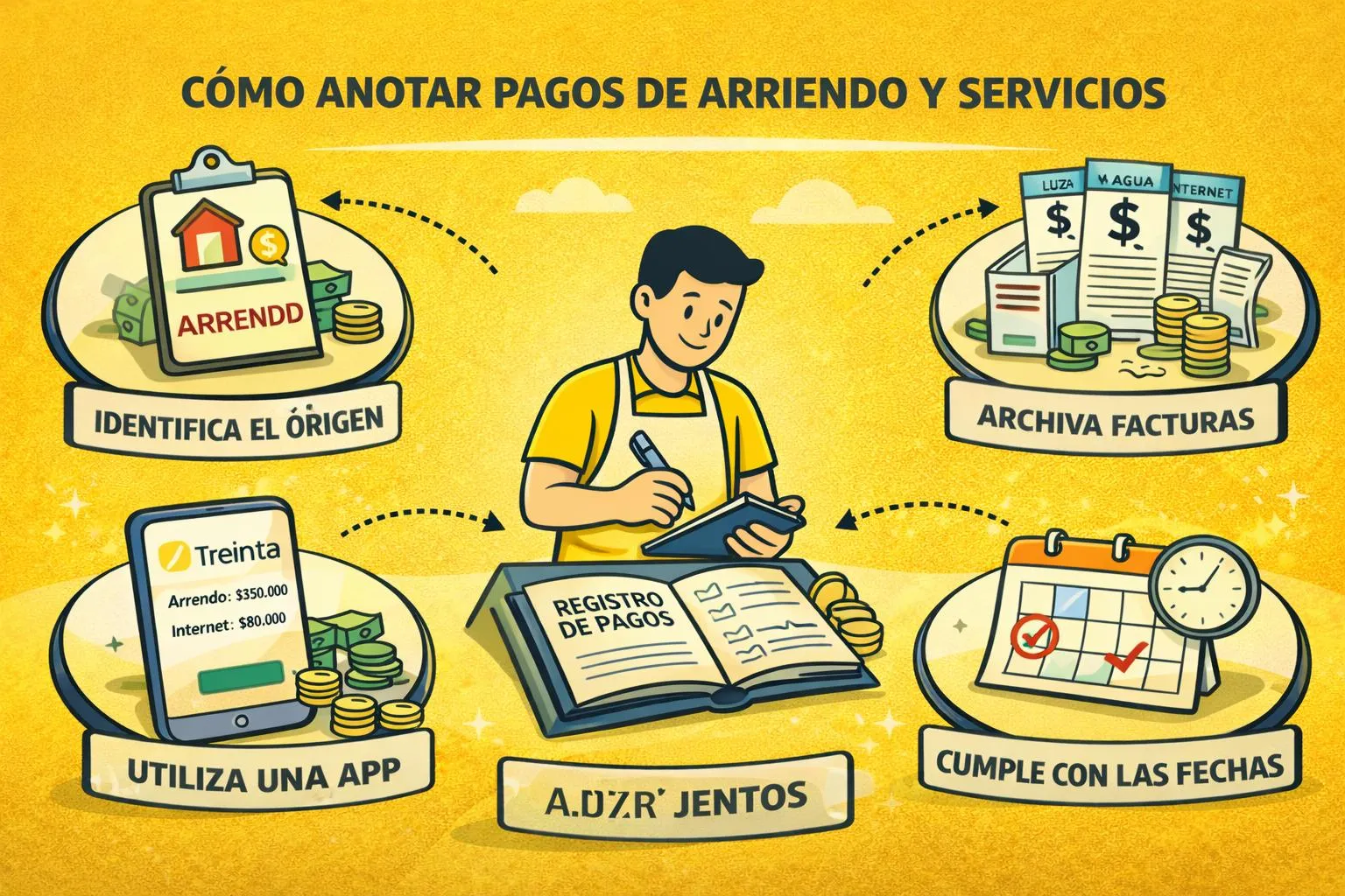 Usuario de Treinta llevando su inventario con un sistema