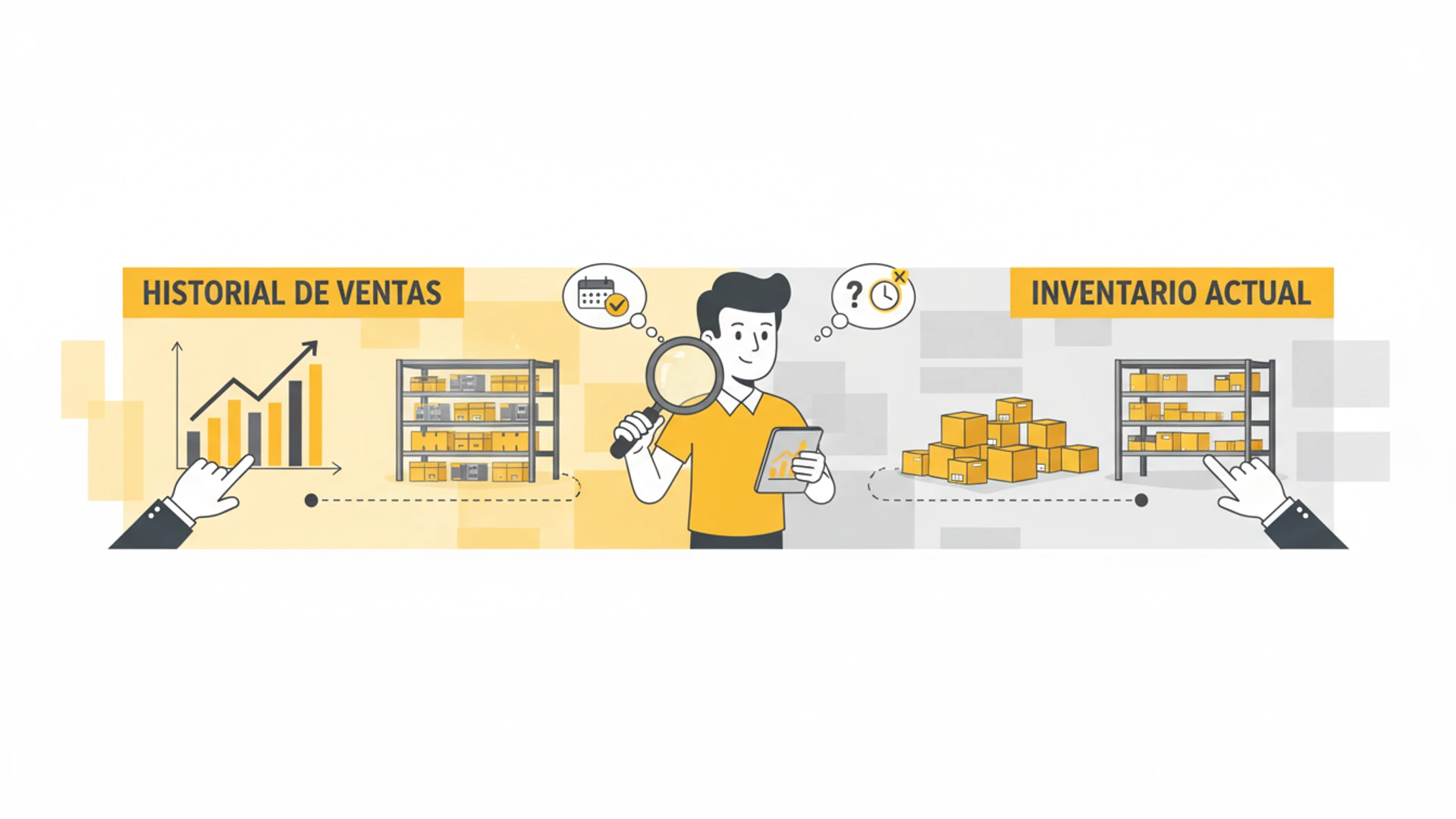 Usuario de Treinta llevando su inventario con un sistema