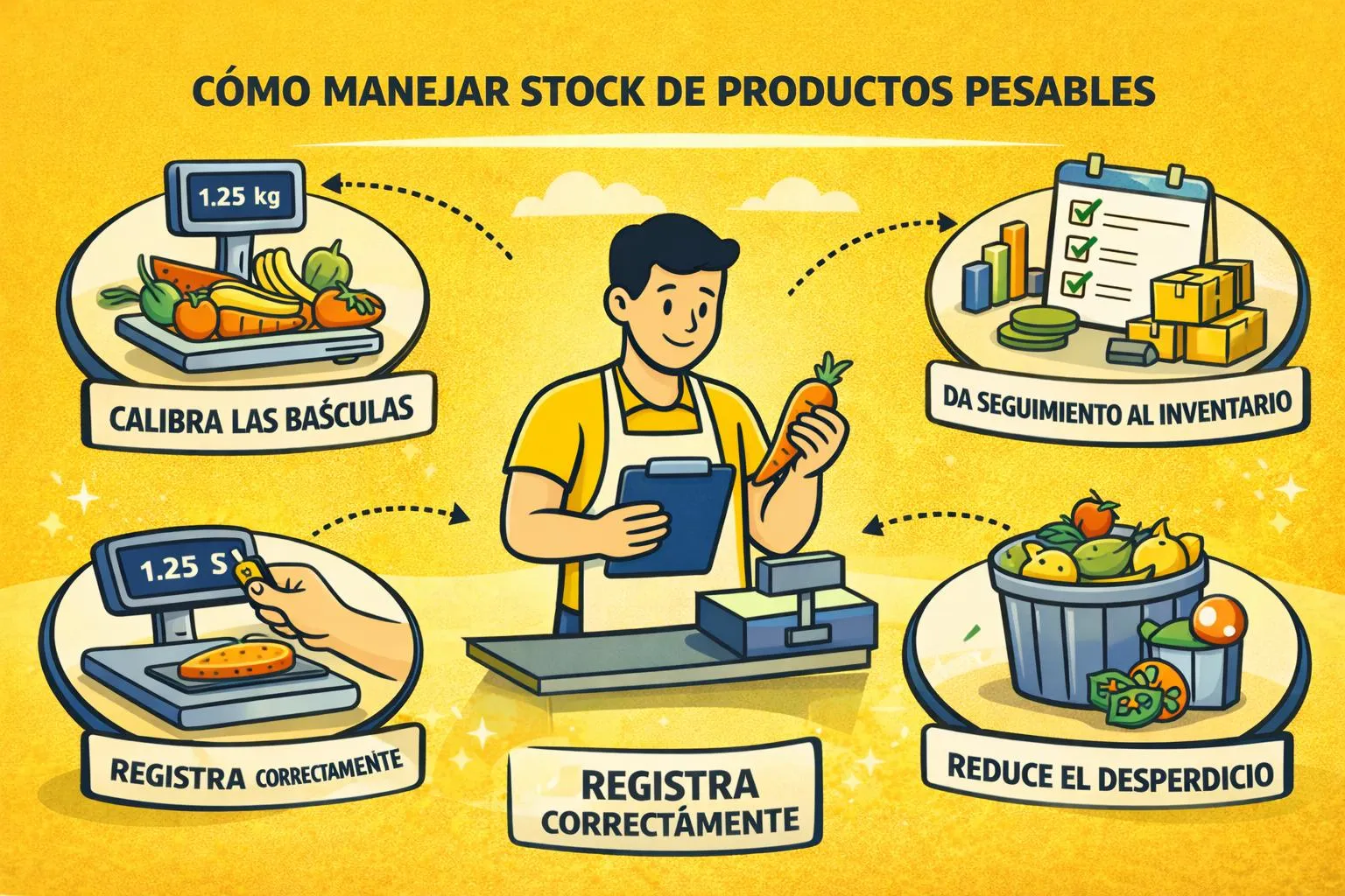 Usuario de Treinta llevando su inventario con un sistema