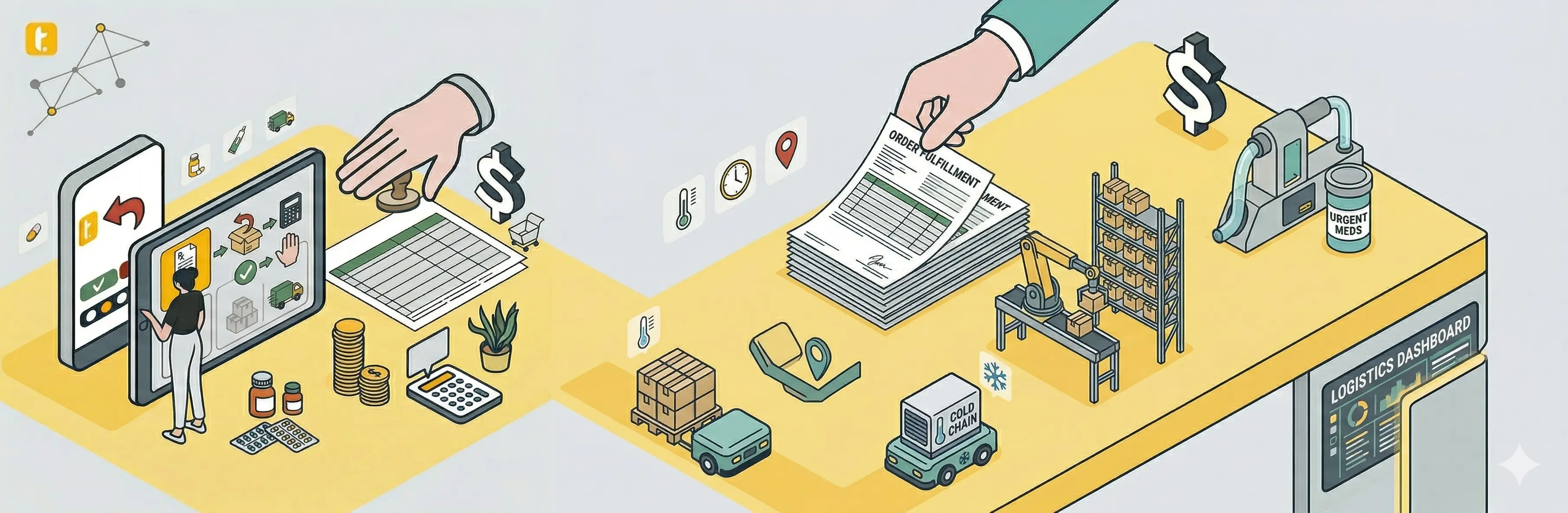 Usuario de Treinta llevando su inventario con un sistema