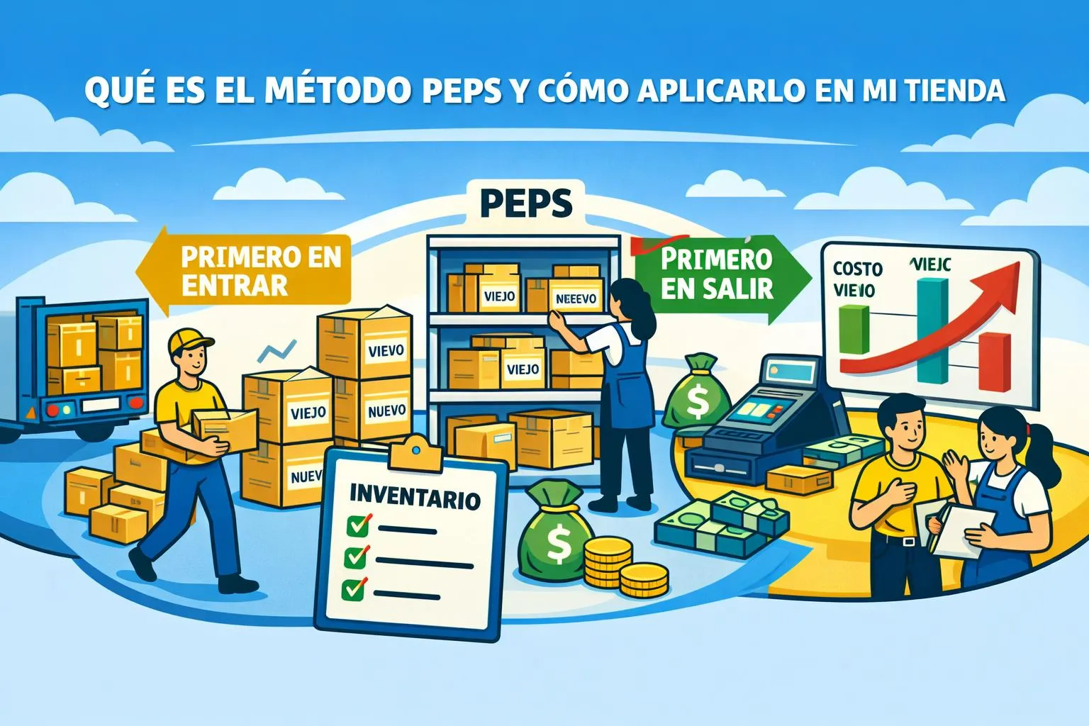 Usuario de Treinta llevando su inventario con un sistema