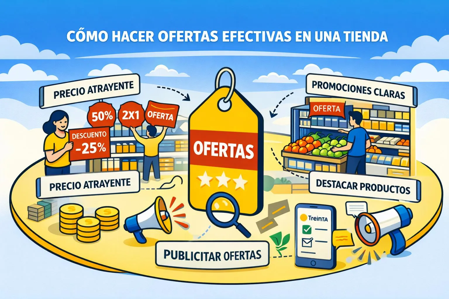 Usuario de Treinta llevando su inventario con un sistema