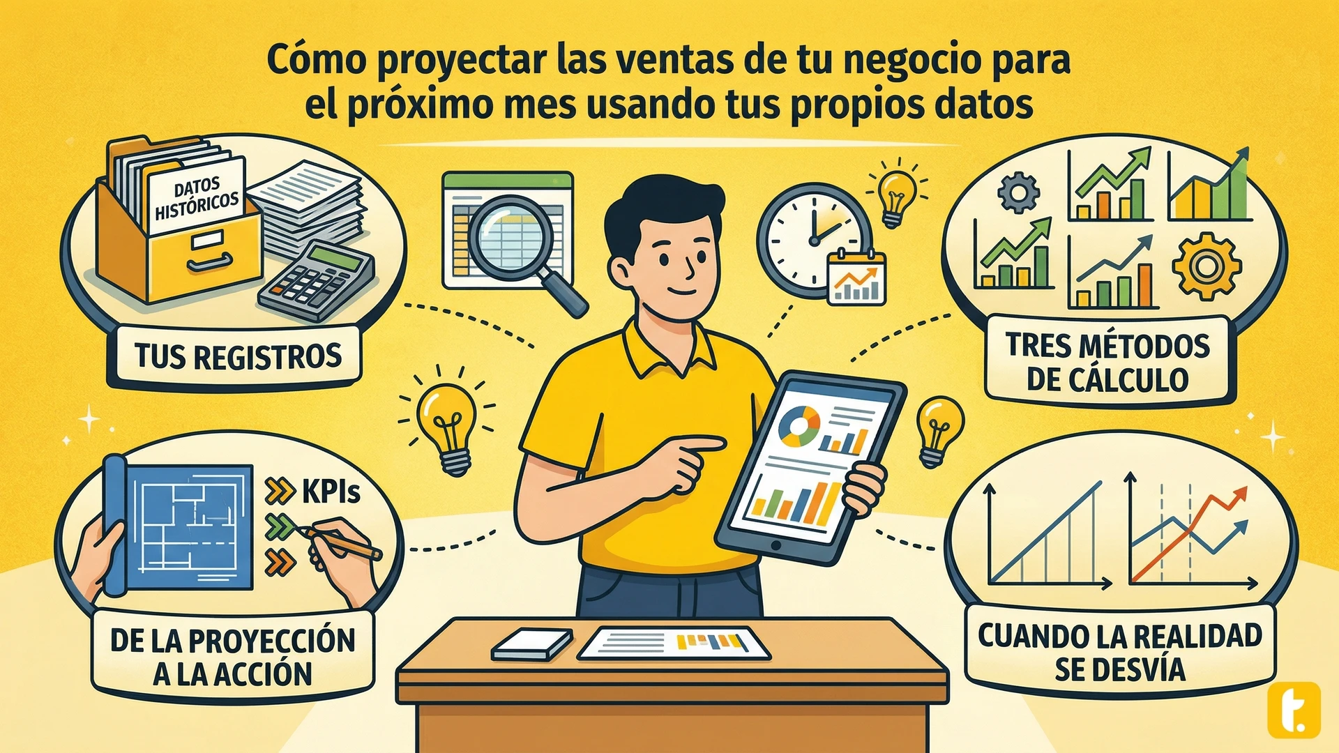 Usuario de Treinta llevando su inventario con un sistema