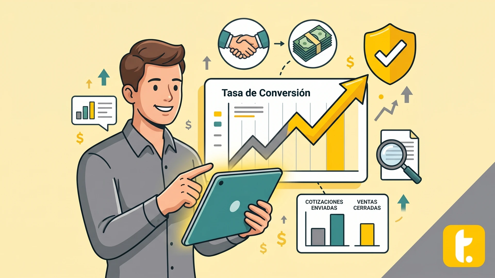 Tasa de conversión de cotizaciones: seguimiento efectivo para medir el éxito en ventas.
