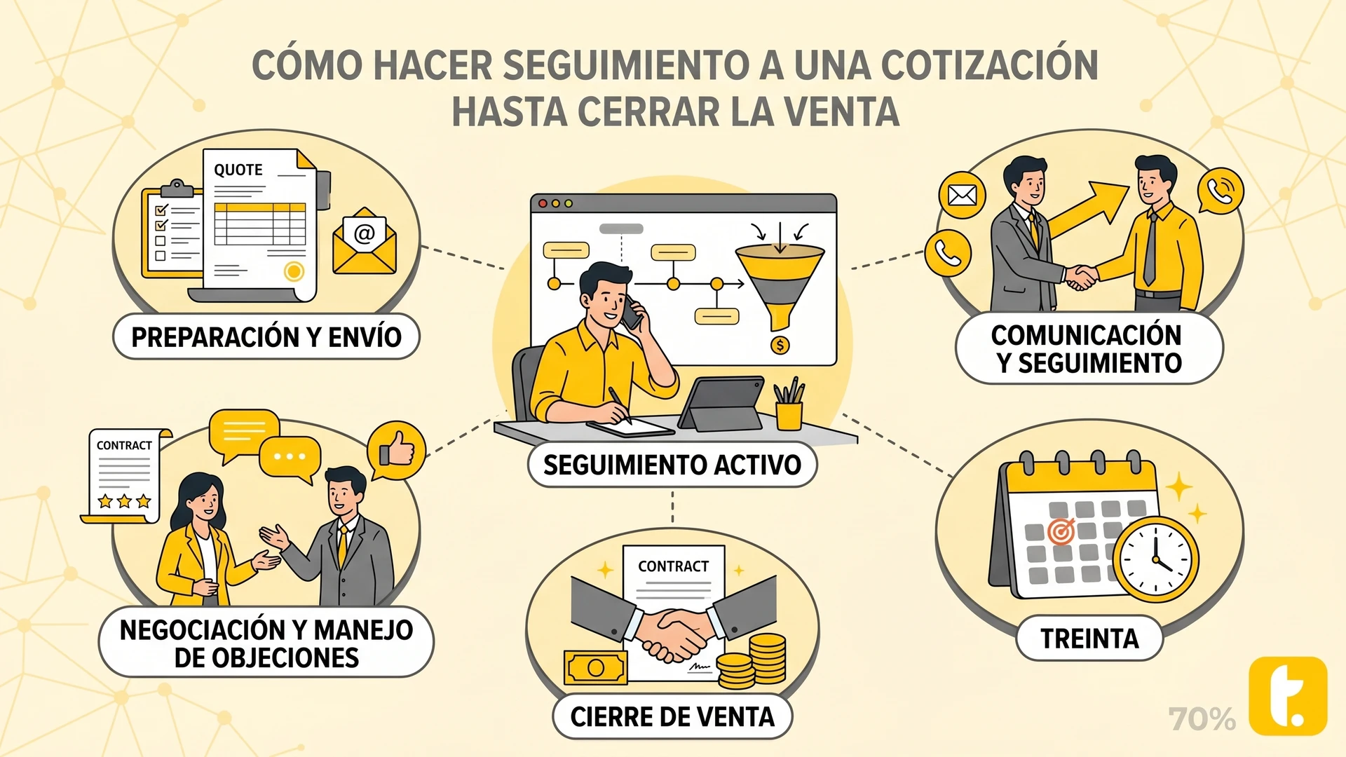 Usuario de Treinta llevando su inventario con un sistema