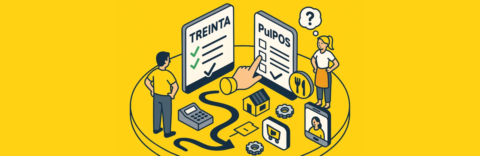 Usuario de Treinta llevando su inventario con un sistema